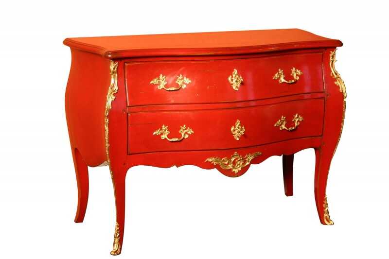 Chest of drawers Quilet lacquered Louis XV style 