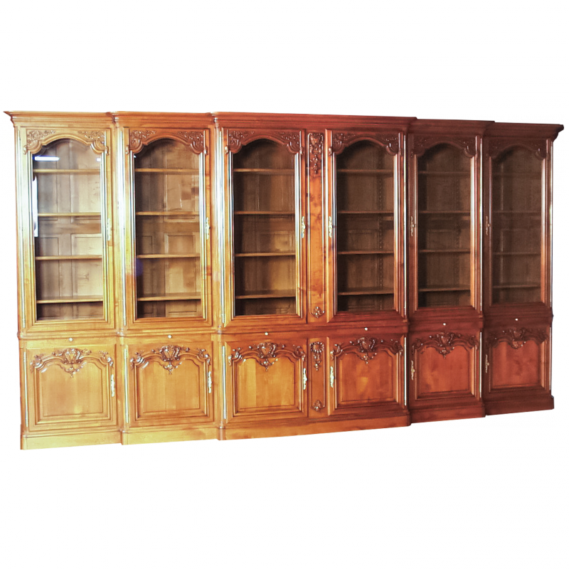 Bookcase Saumur 6p dormant Régence style
