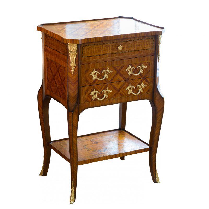 Pedestal table  Bataillard Transition style