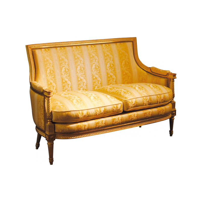 Sofa 2 seats Lelarge perlée Louis XVI style