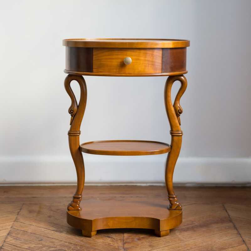 Pedestal table Col de cygne Louis-Philippe style