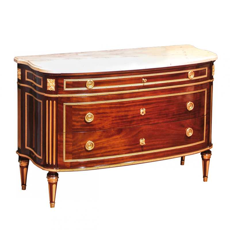 Chest of drawers Leleu Louis XVI style