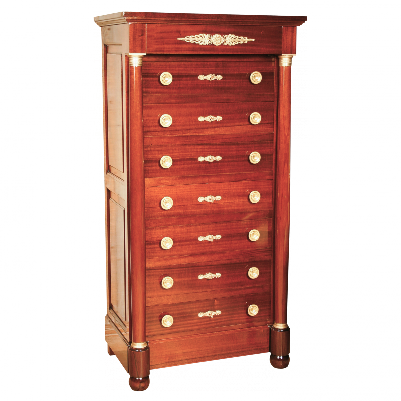 Chest of 7 drawers Napoléonville of Empire style 