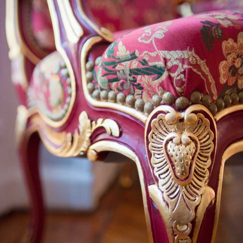 Armchair Tilliard à coeur Louis XV style