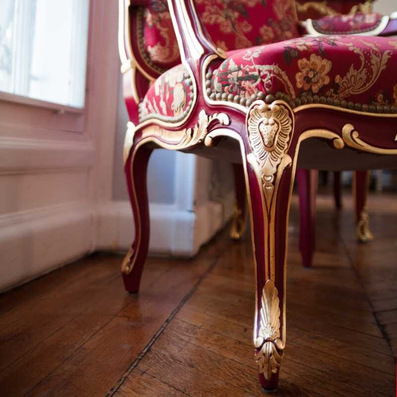 Armchair Tilliard à coeur Louis XV style