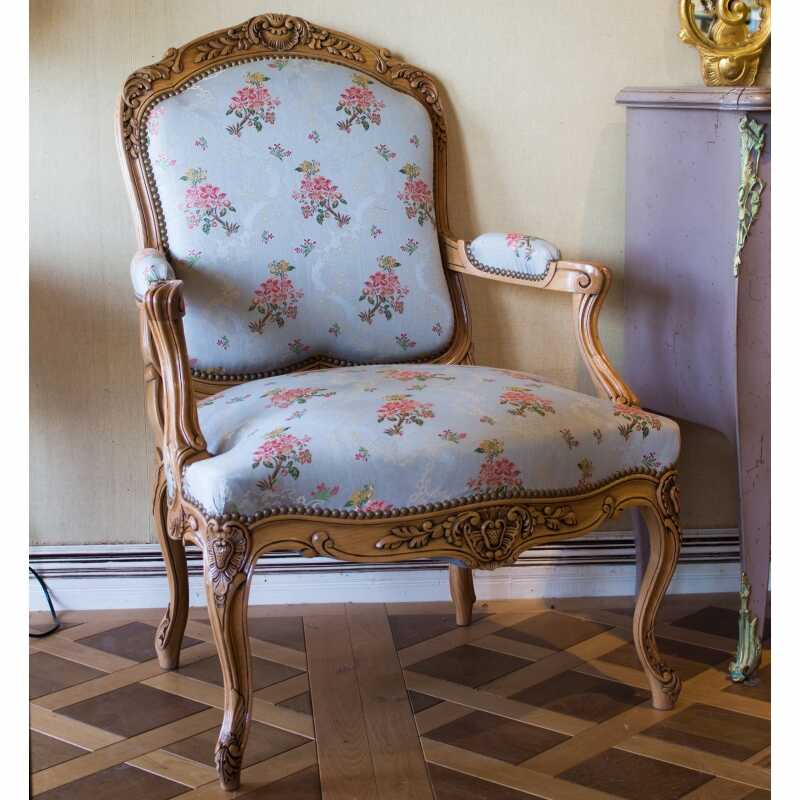 Armchair Tilliard à coeur Louis XV style