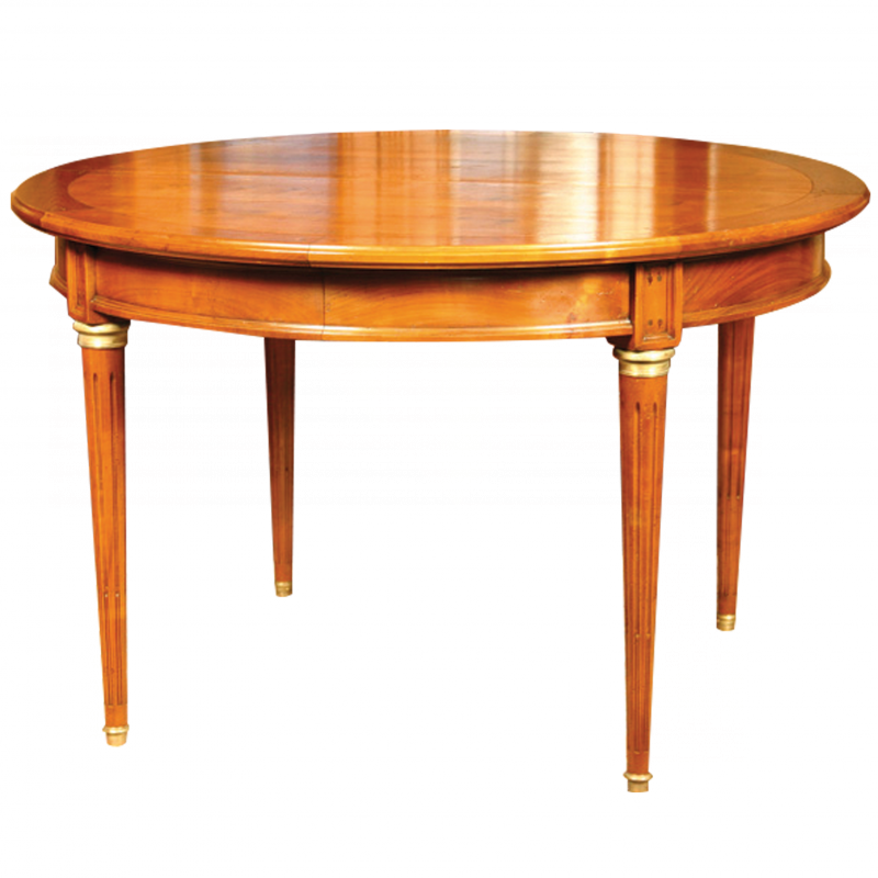 Table Lacroix ribbed leg Louis XVI style