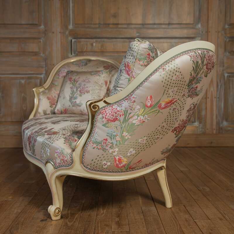 Chair lounge Beaudry Louis XV style