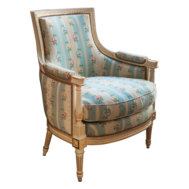 Easychair Lelarge perlée Louis XVI style 