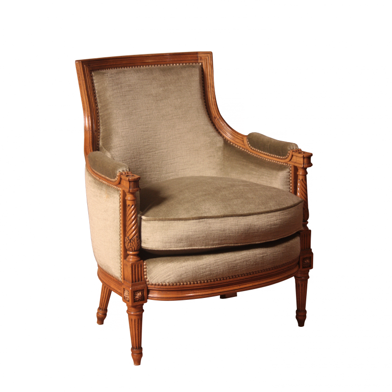 Easychair Lelarge moulurée Louis XVI style