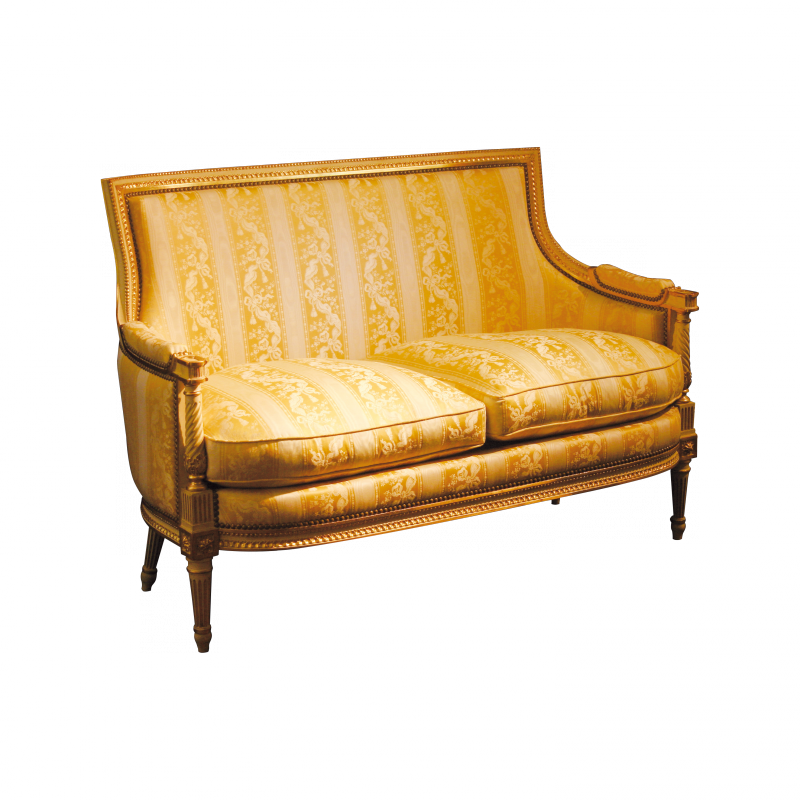 Sofa 2 seats Lelarge perlée Louis XVI style 