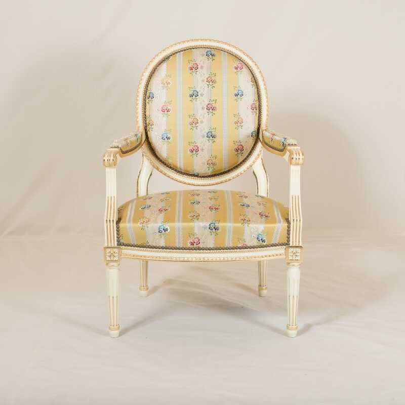 Armchair Lelarge perlé Louis XVI style