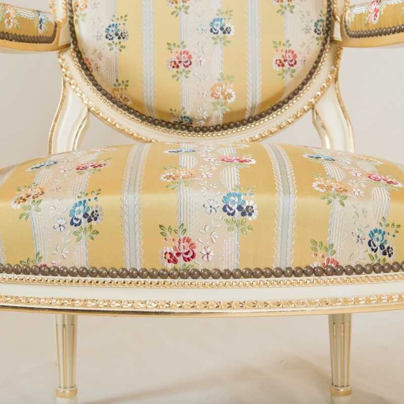 Armchair Lelarge perlé Louis XVI style