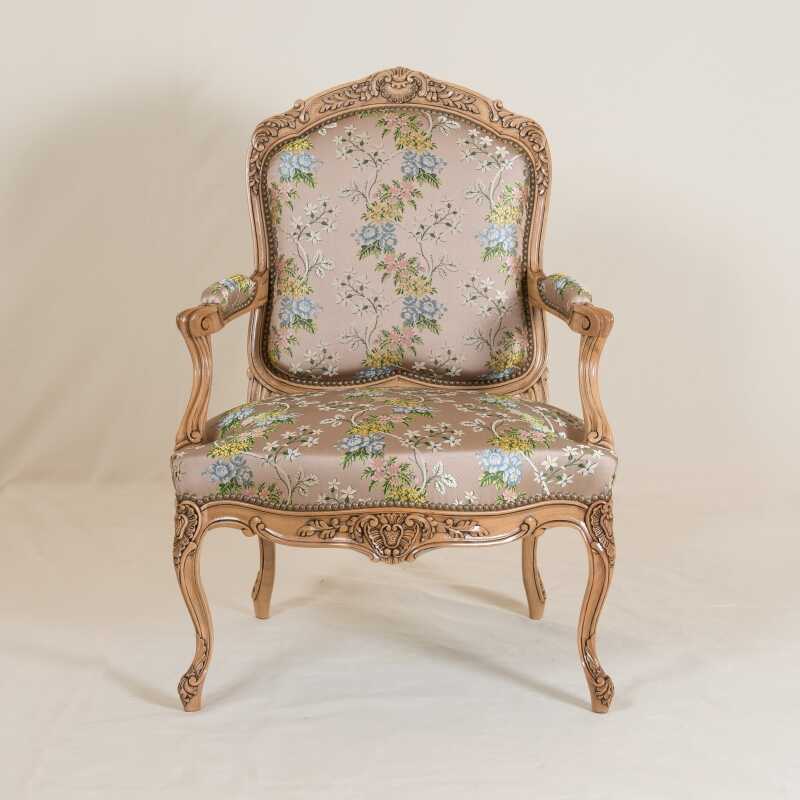 Armchair Tilliard à coeur Louis XV style