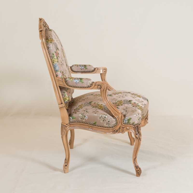 Armchair Tilliard à coeur Louis XV style