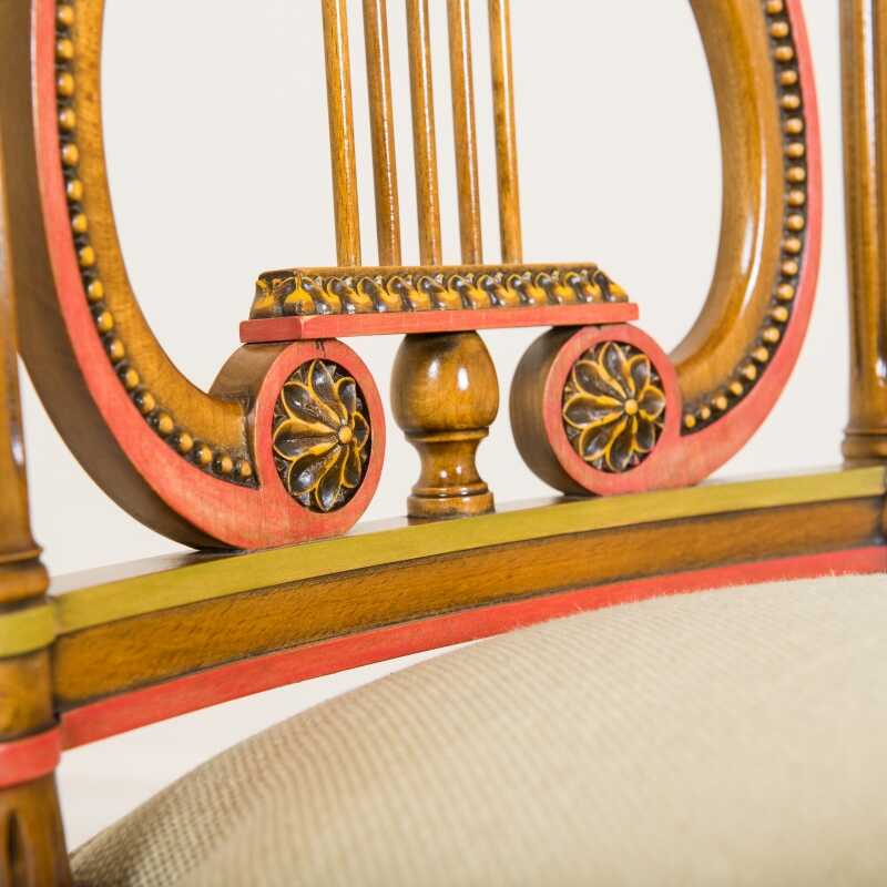 Chair Pluvinet perlé Louis XVI style 