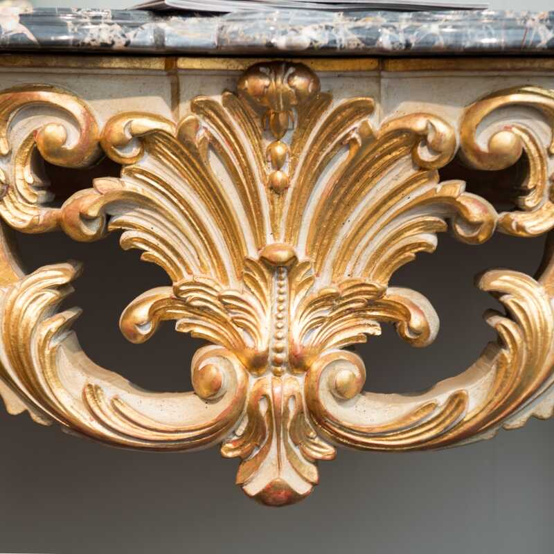 Console table Aigle encordé Louis XV style 