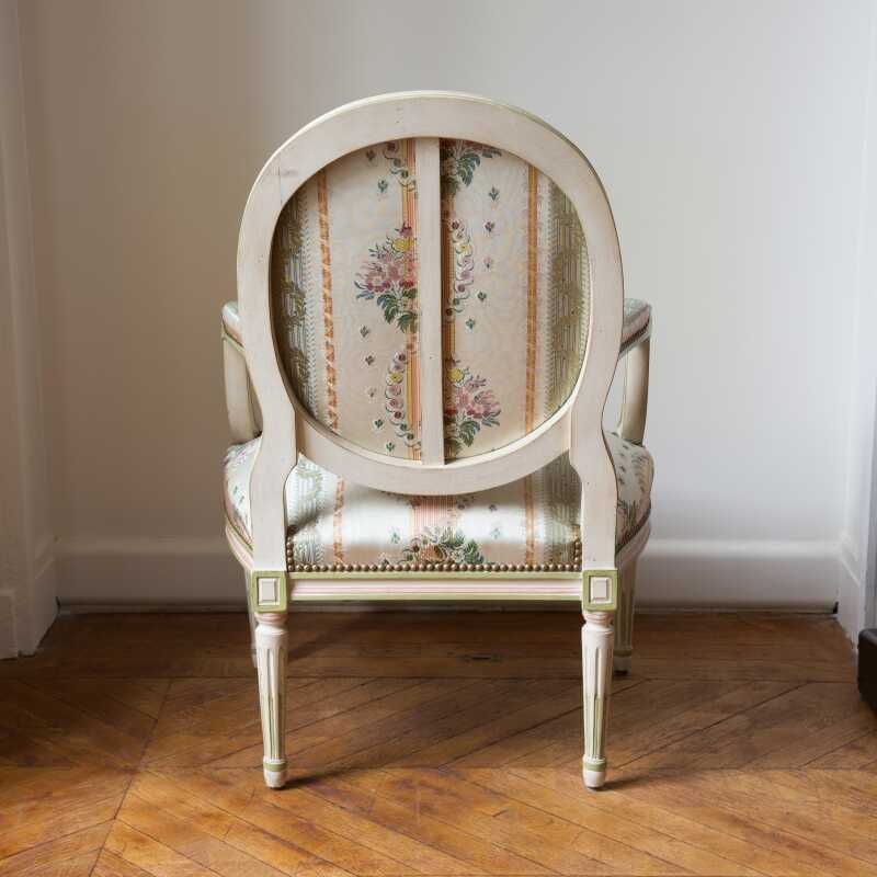 Armchair Lelarge uni Louis XVI style