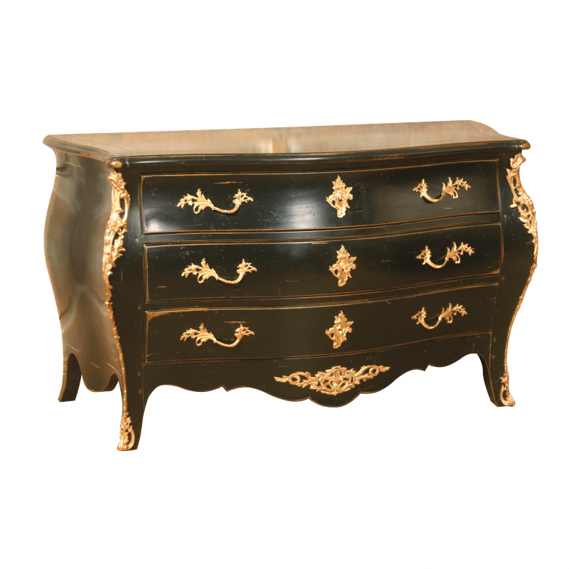 Chest of drawers Hache lacquered Louis XV style