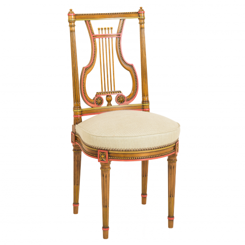Chair Pluvinet perlé Louis XVI style 